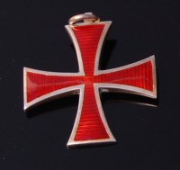 Lot 3312 - A silver and enamel medal, similar to a...