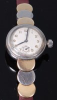 Lot 3360 - An Art Deco Rolex Watch Company steel cased...