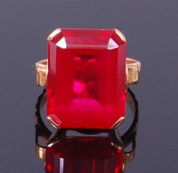 Lot 3364 - A contemporary Thai yellow metal and ruby set...