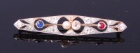 Lot 3373 - A circa 1920 yellow metal and white metal...