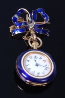 Lot 3380 - A ladies 18ct gold cased and guilloche...