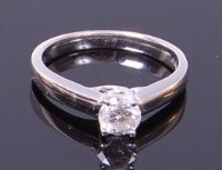 Lot 3384 - A contemporary 18ct white gold diamond...