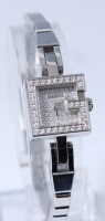 Lot 3394 - A Gucci ladies stainless steel and diamond...