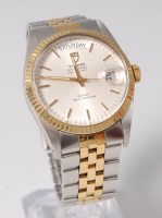Lot 3425 - A gents Tudor Oyster Prince bi-metal day/date...