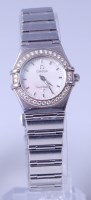 Lot 3427 - A ladies Omega Constellation steel cased...