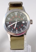 Lot 3430 - A gents Longines Heritage Military steel cased...