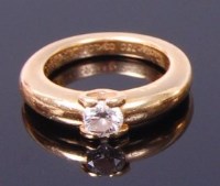 Lot 3432 - A Cartier 18ct gold diamond solitaire ring,...
