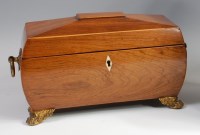Lot 3441 - A Regency rosewood and boxwood inlaid tea...