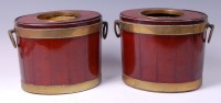 Lot 3444 - *A pair of George III mahogany and brass...