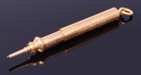 Lot 3448 - A Sampson Morden & Co 18ct gold propelling...