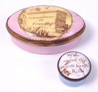 Lot 3452 - An early 19th century Bilston enamel patch-box,...