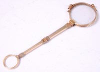 Lot 3453 - An early 20th century French gold lorgnette,...