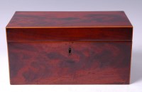 Lot 3465 - *A George III mahogany and boxwood strung tea...