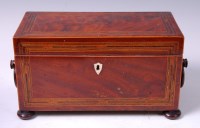 Lot 3467 - *A George III mahogany rosewood crossbanded...