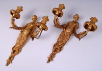 Lot 3468 - A pair of French Louis XVI style heavy gilt...