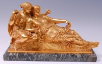 Lot 3469 - A circa 1900 French gilt bronze figural group...