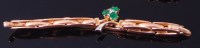 Lot 3301 - A 15ct gold expanding link bracelet, set with...