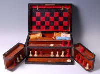 Lot 3477 - A 19th century calamander games compendium,...