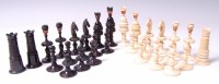 Lot 3478 - A 19th century European carved BONE chess set,...