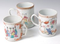 Lot 3497 - *An 18th century Chinese famille rose tankard,...