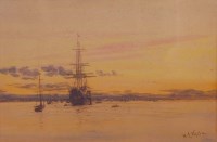 Lot 3527 - William Lionel Wyllie RA (1851-1931) - Boats...