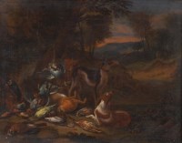 Lot 3528 - Adriaen de Grijef (1670-1715) - Pair; Studies...