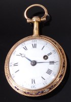 Lot 3339 - A G Henry Valentin Swiss gold and enamel cased...