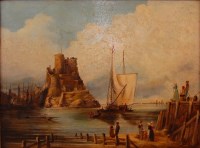 Lot 3539 - 19th century English school - Harbour scene...