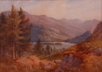 Lot 3559 - Joshua Renshaw (1813-1872) - Sheep before a...