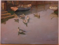 Lot 3561 - Vernon Ward (1905-1985) - Seagulls in the...
