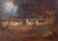 Lot 3565 - Hugh Bellingham Smith (1866-1922) - Bathers at...