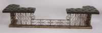 Lot 3605 - A wrought steel breakfront club fender, having...