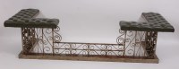 Lot 3607 - A wrought steel breakfront club fender, having...