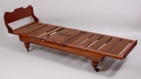 Lot 3616 - A 19th century mahogany campaign bed, having...