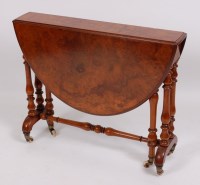 Lot 3619 - A Victorian figured walnut Sutherland table,...