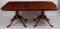 Lot 3620 - A Regency style mahogany twin pillar dining...