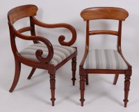 Lot 3621 - A set of eight William IV mahogany dining...