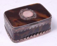 Lot 3451 - A late Victorian tortoiseshell and silver...
