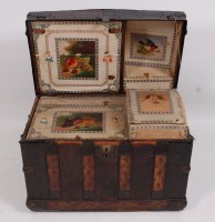Lot 3633 - An early 19th century beech studded leather...