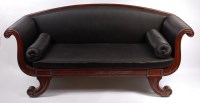 Lot 3647 - A George IV mahogany scroll end three-seater...