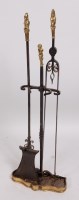 Lot 3658 - A Victorian wrought iron and brass mounted...
