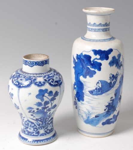 Lot 3504 - *A Chinese Kangxi period blue and white vase,...