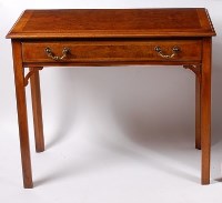 Lot 3678 - A Georgian style figured walnut feather and...