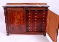 Lot 3682 - *A Regency mahogany and marble topped fitted...