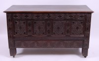Lot 3685 - *An early 18th century joined oak and later...
