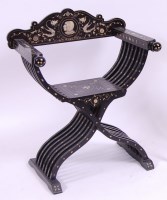Lot 3689 - *A 19th century Continental ebonised and ivory...
