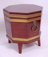 Lot 3695 - *A Regency mahogany and brass bound cellaret,...