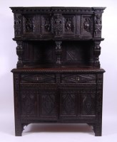 Lot 3696 - *An antique heavily carved oak hunting...