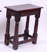 Lot 3699 - *An 18th century oak joint stool, having a...