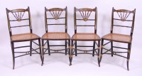 Lot 3714 - *A set of four Regency ebonised simulated...
